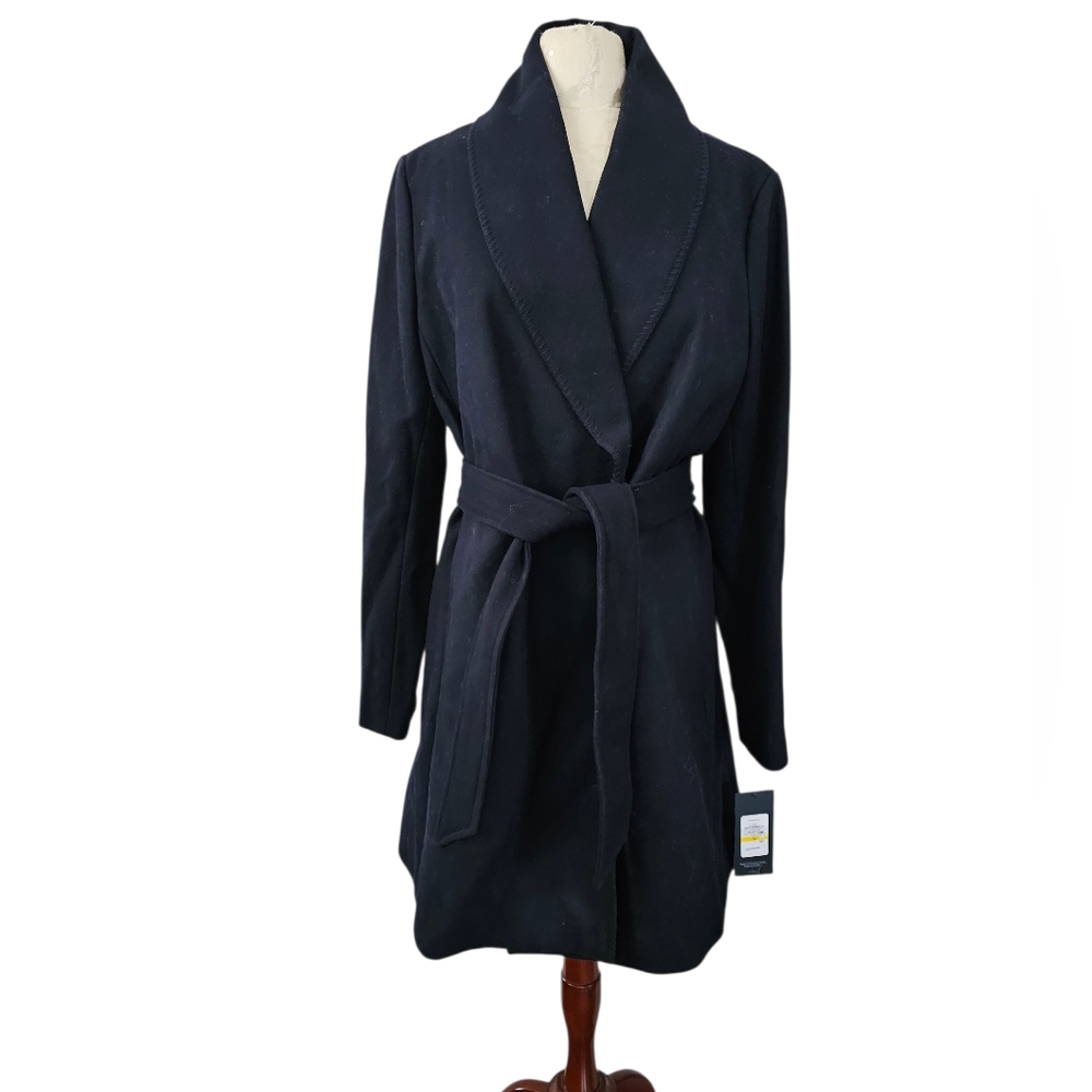 Tommy Hilfiger Waist Tie Wool Blend CoatSize M.